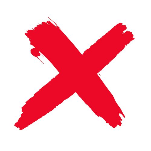 kırmızı x
