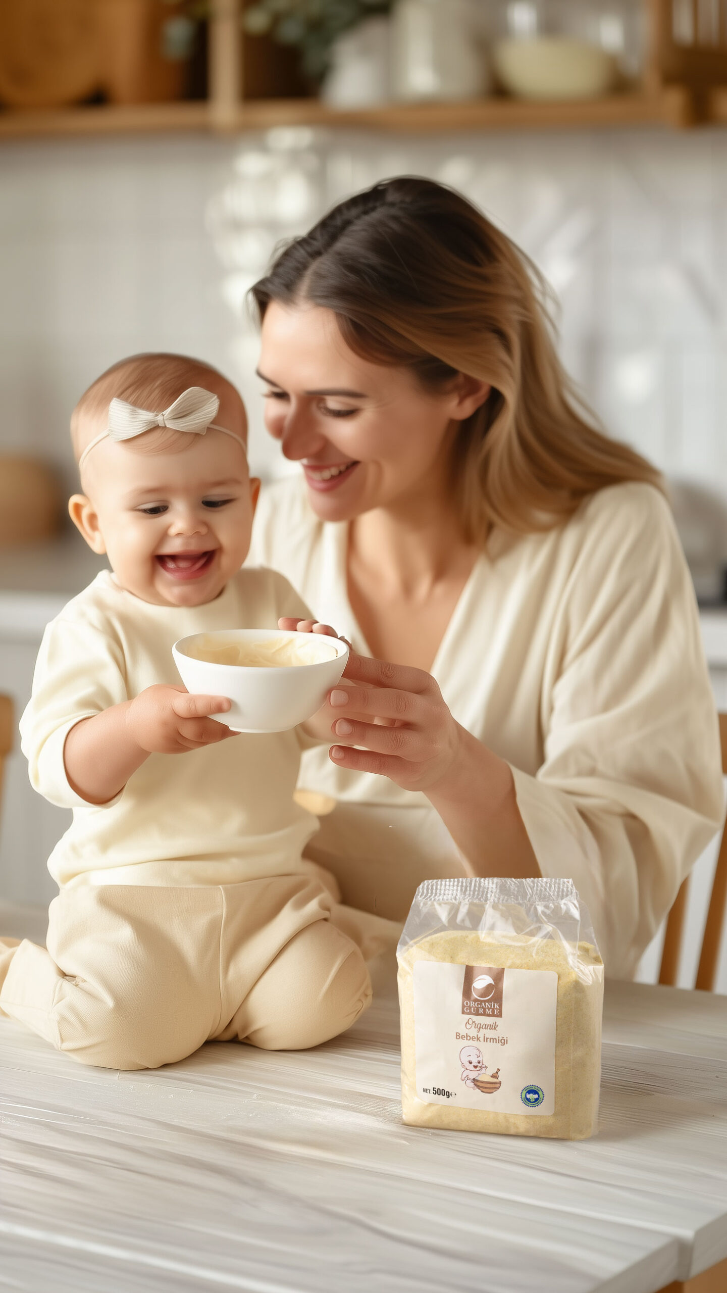 Yapay zeka bebek maması reklamı, yapay zeka reklam, yapay zeka fotoğraf, yapay zeka karakter, yapay zeka reklam